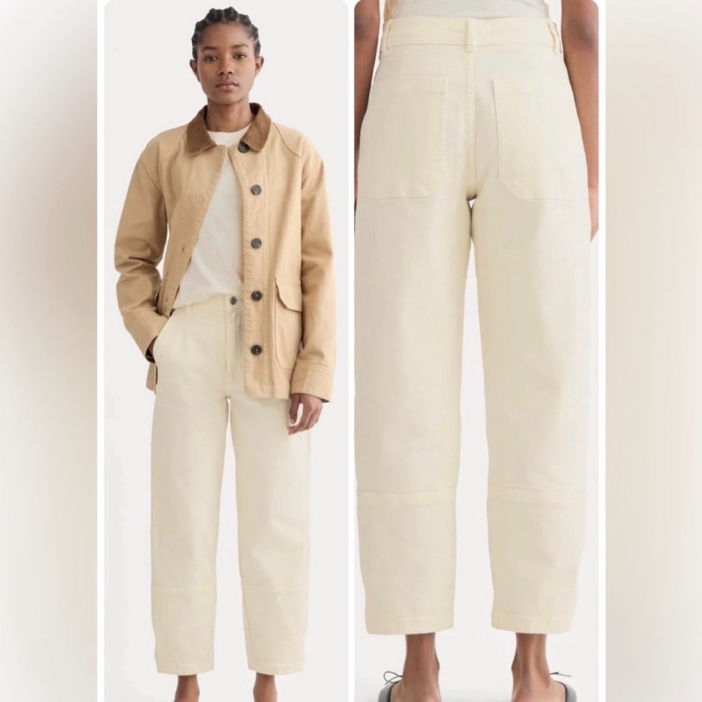 Everlane Off-White utility barrel jeans
